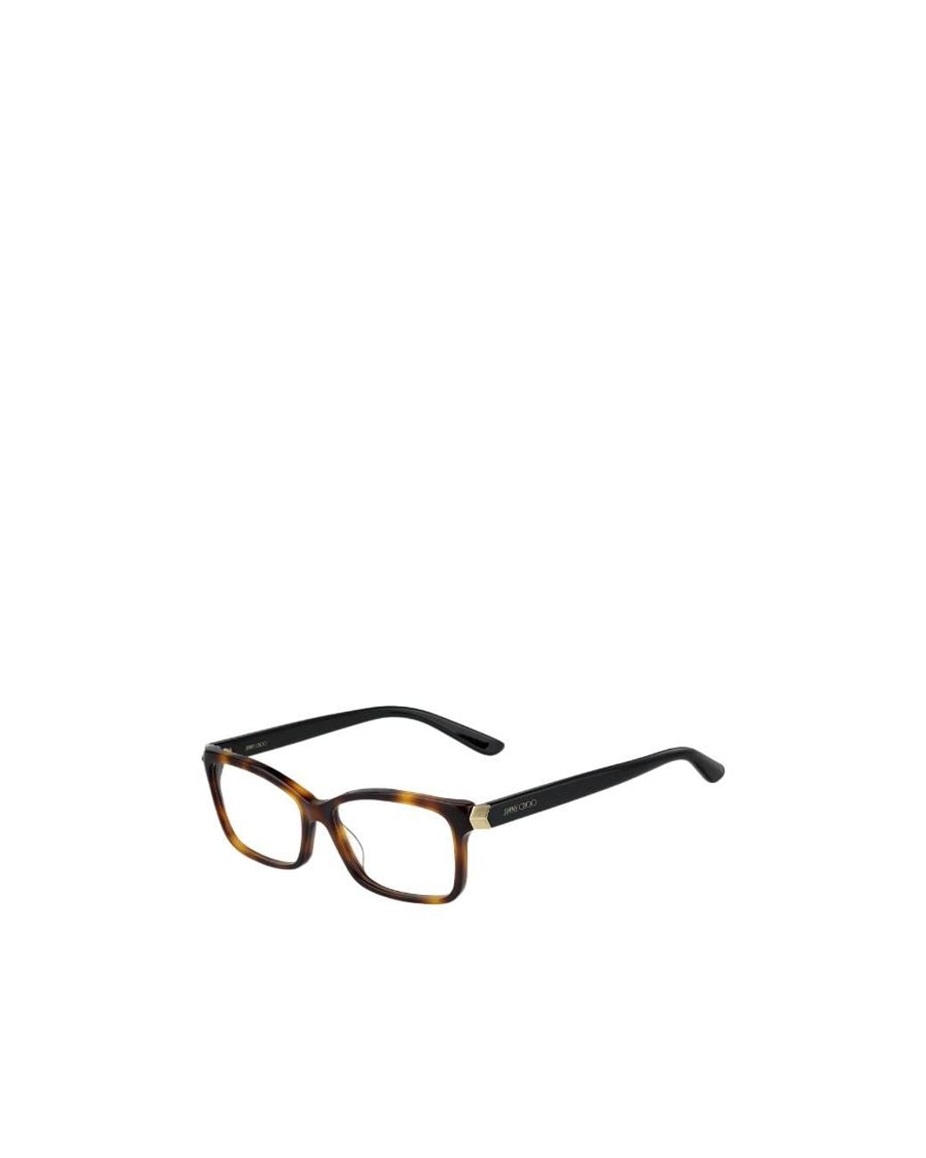 Jimmy Choo Metallic Eyewear Rectangular Frame Glasses