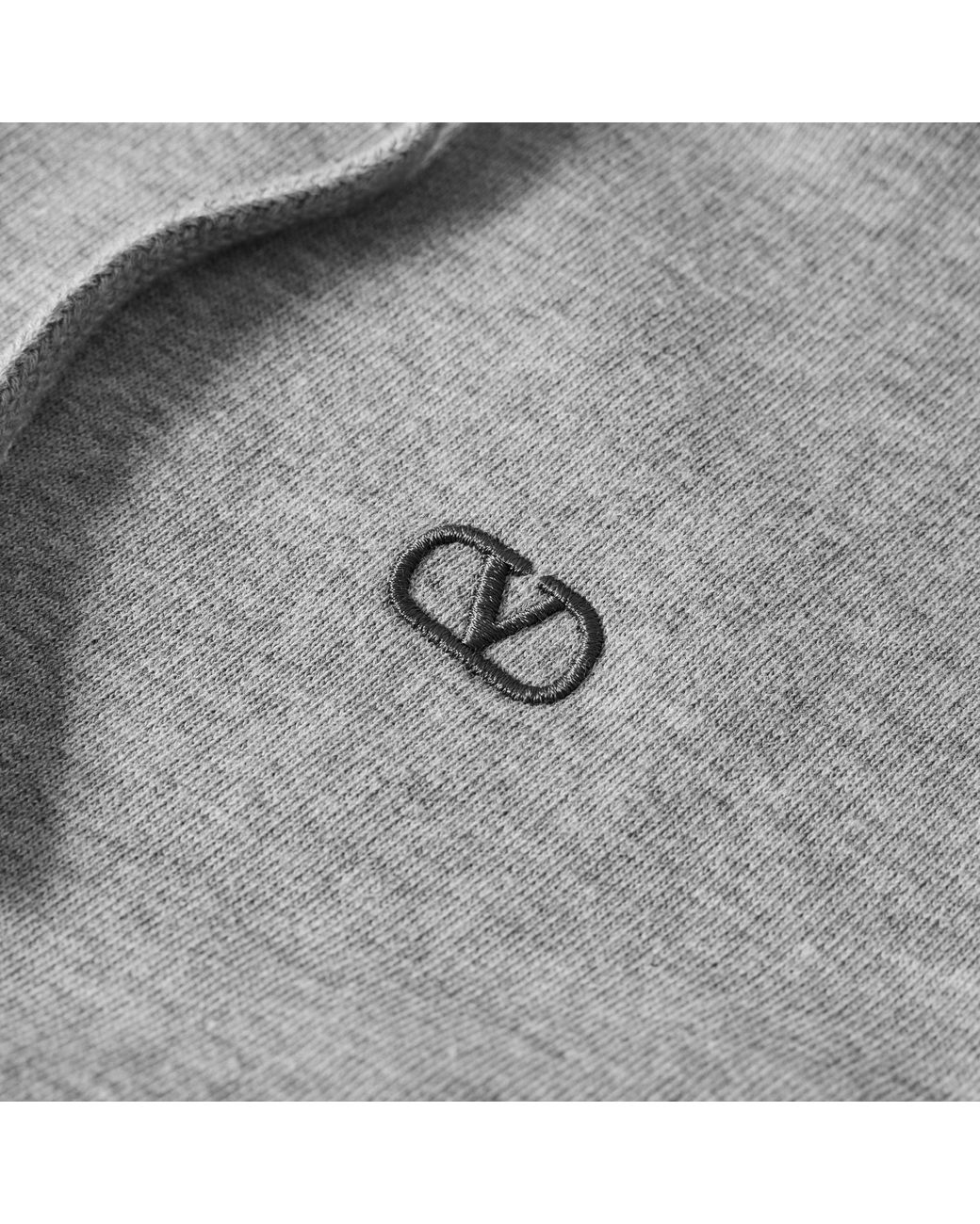 Valentino Gray Pullover Hoodie for men