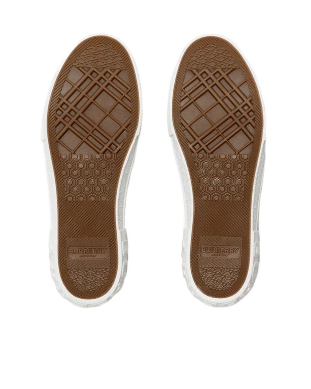 Burberry Blue Checked Low-Top Sneakers
