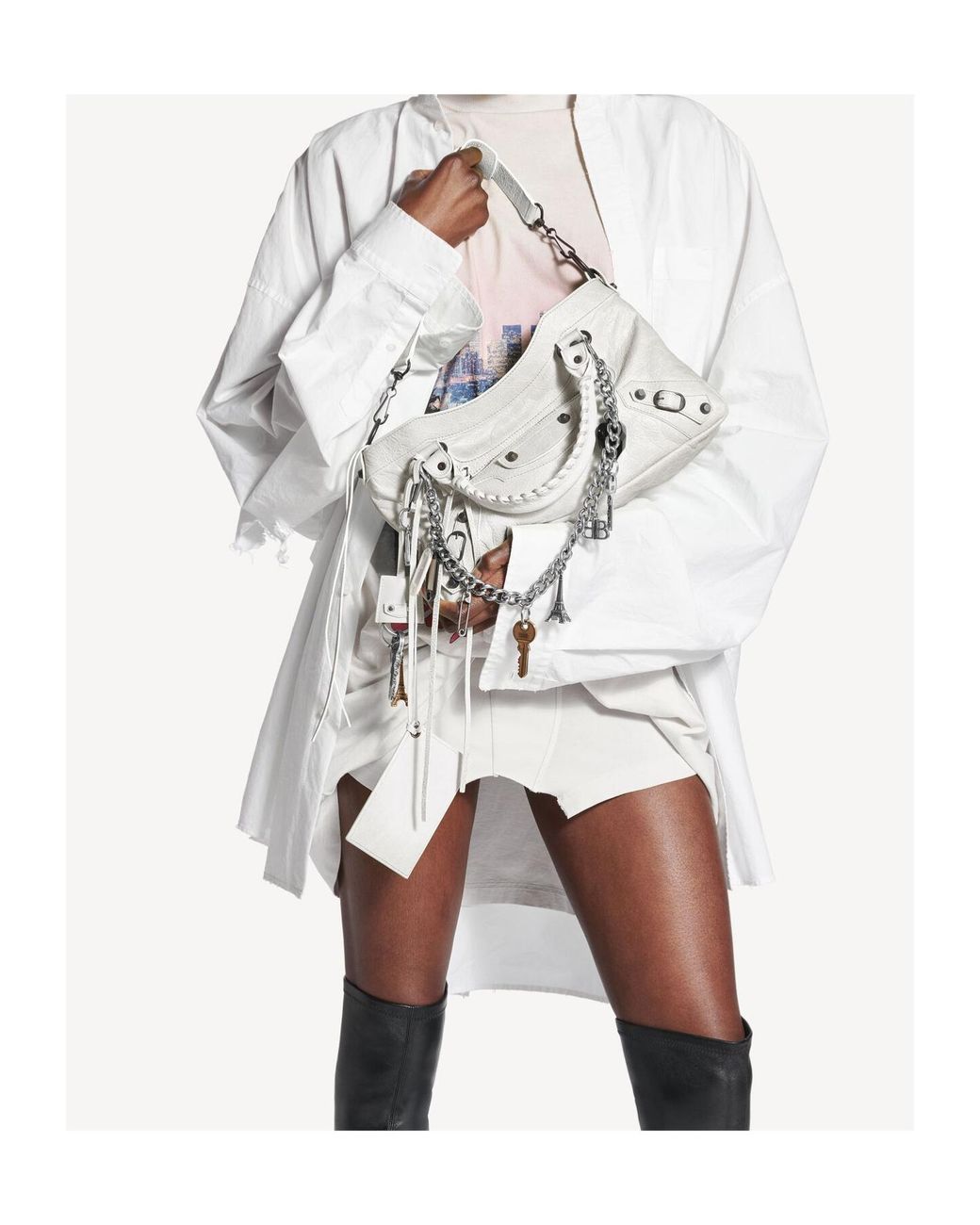 Balenciaga White Le City First Bag