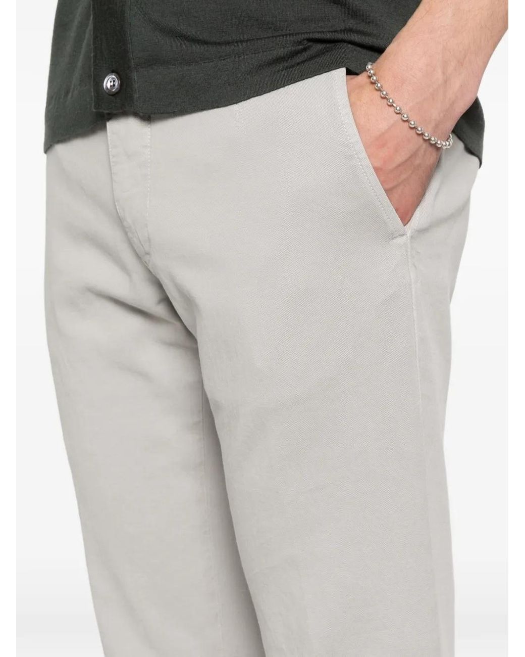 Incotex Gray Button-Up Trousers for men