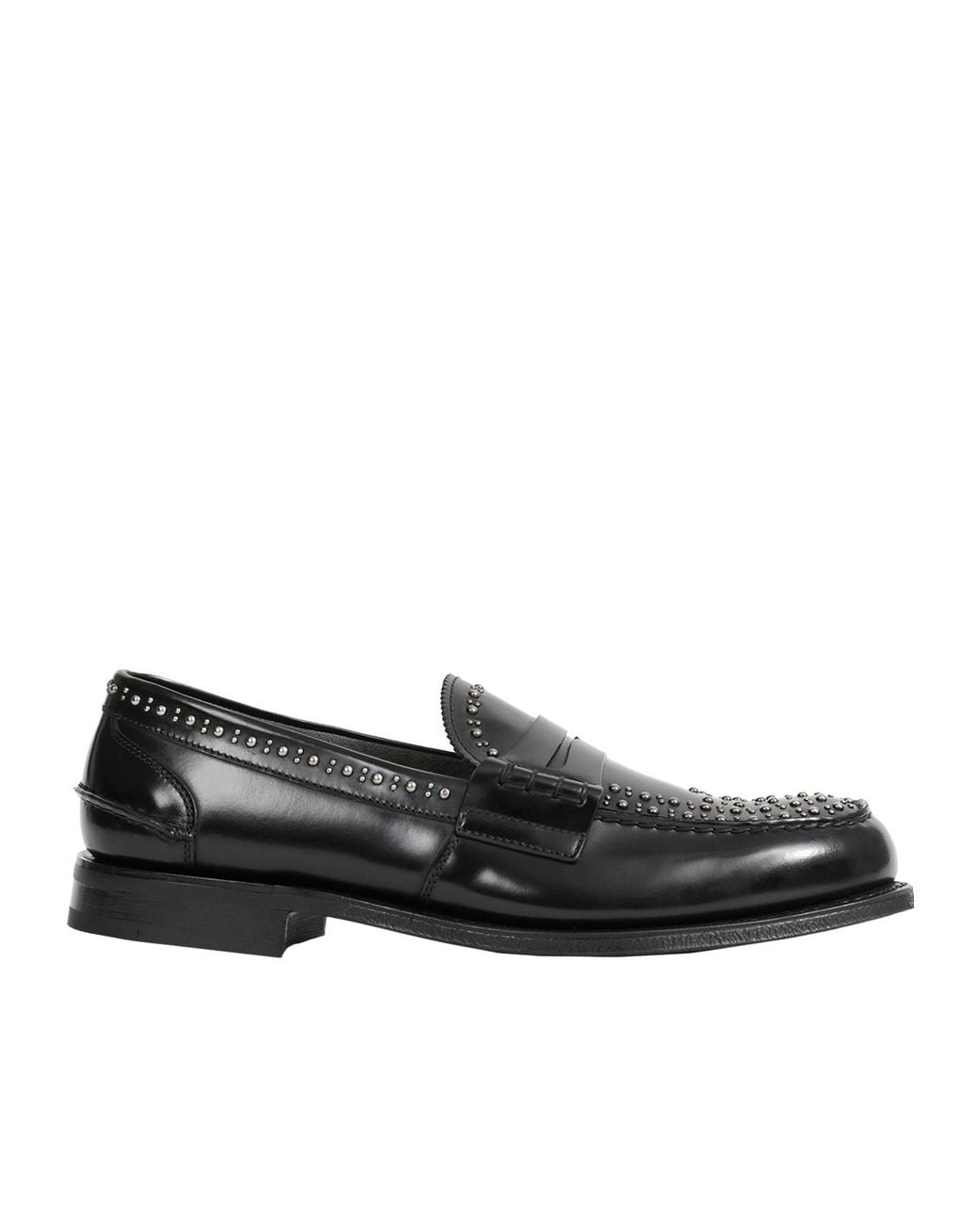 Church's Black Pembrey Met Stud-Embellished Loafers for men