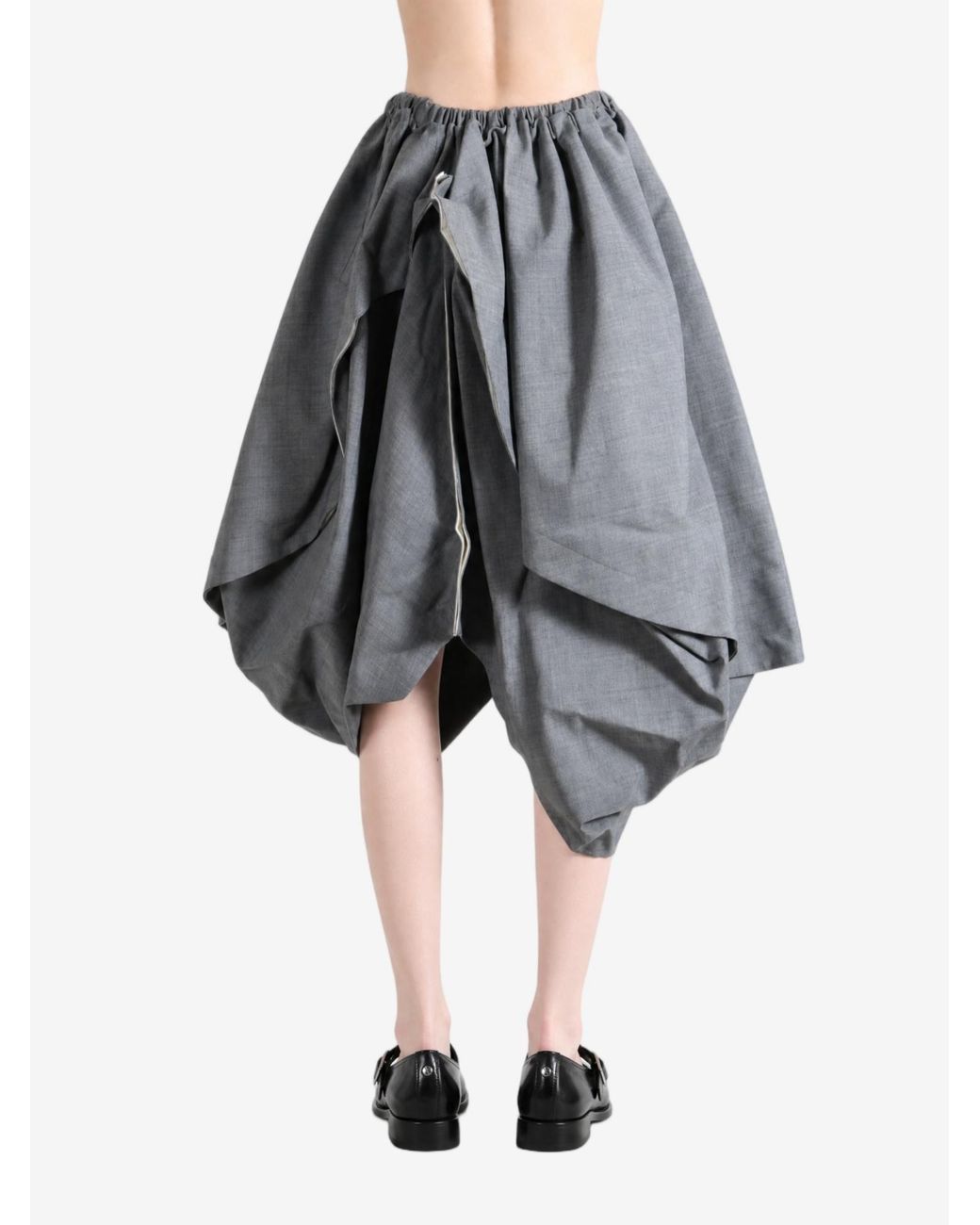 Comme des Garçons Gray Asymmetrical Skirt