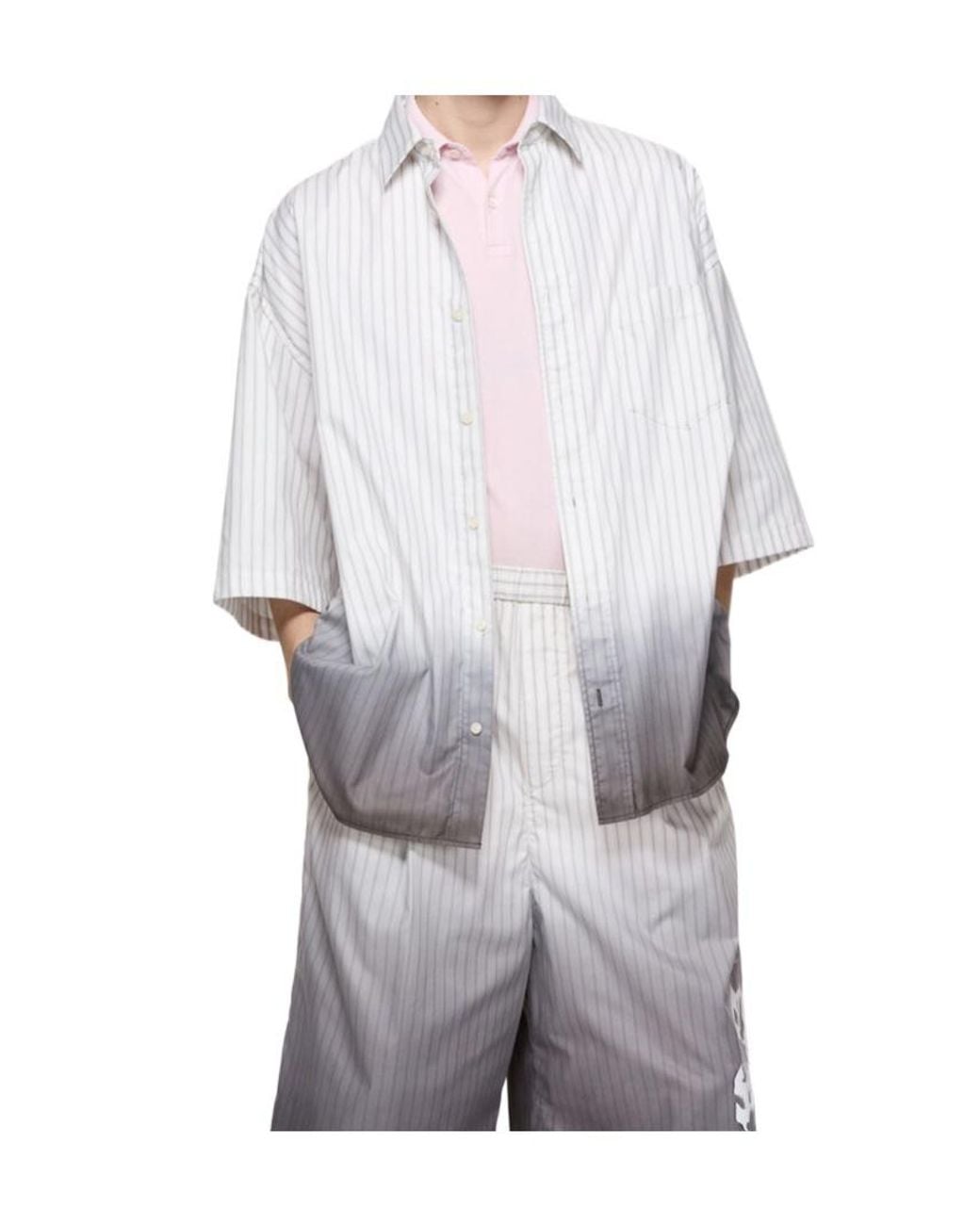 Acne White Dip-Dyed Button-Up Shirt for men