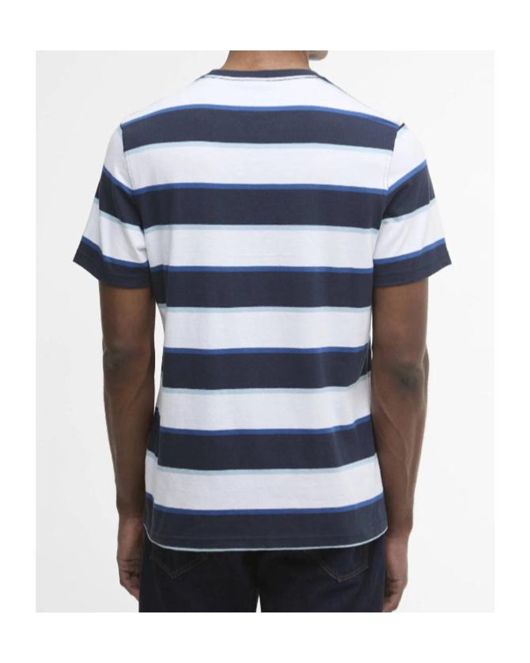 Barbour Blue Meldon Striped T-Shirt for men