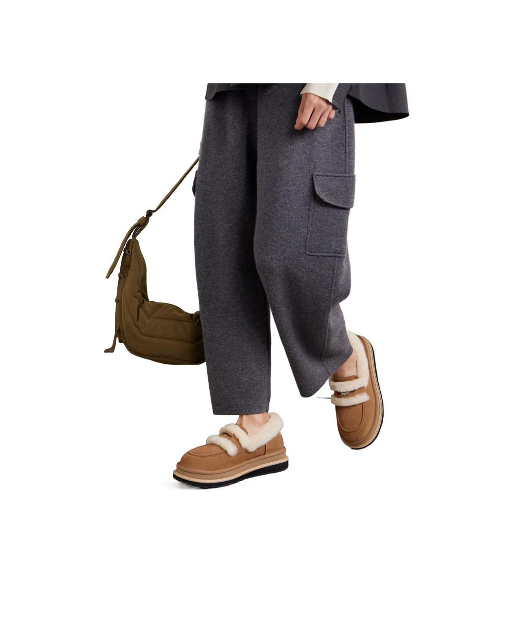 Ugg Brown Platform Casual Shoes