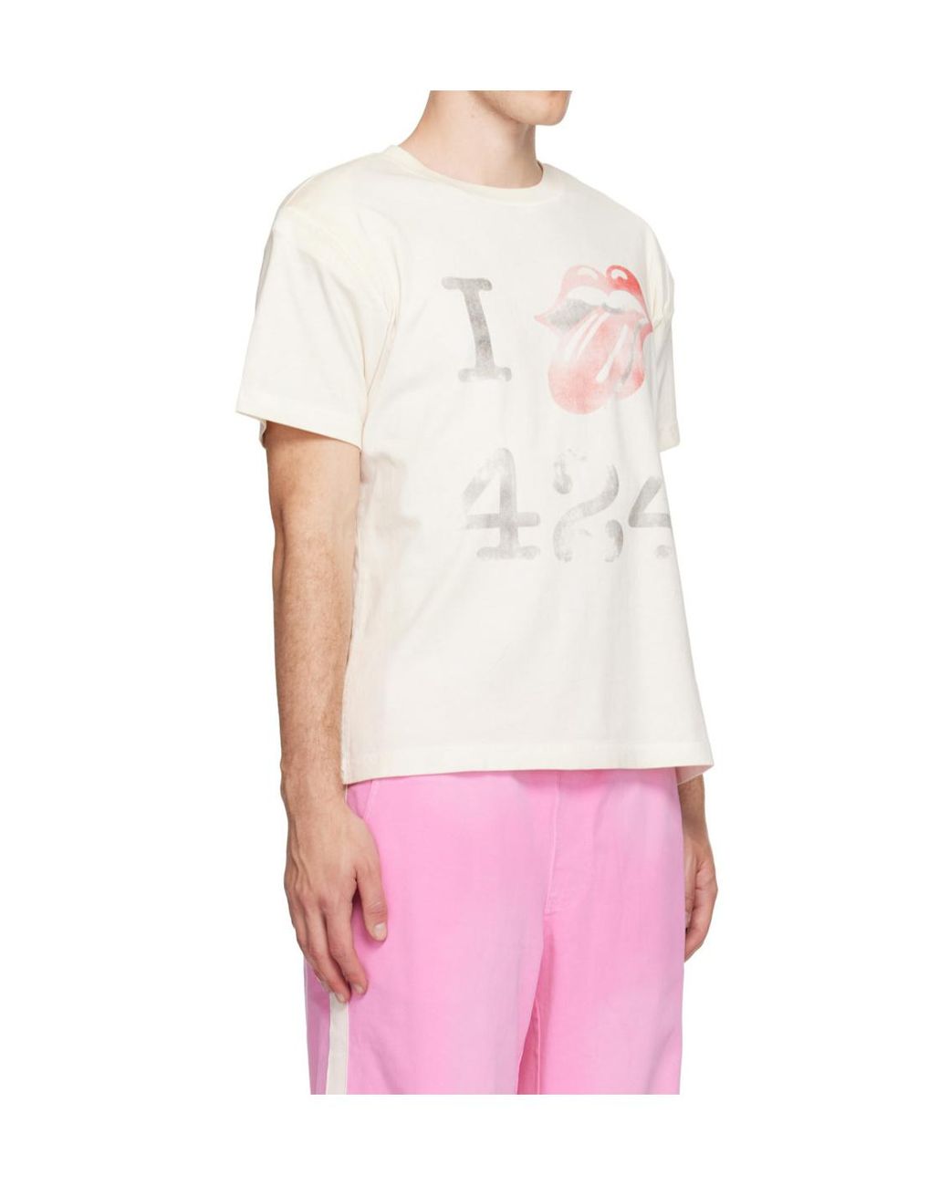 424 White Crew Neck T-Shirt for men