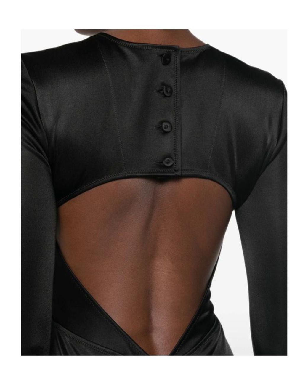 Co. Black Open-Back Cut-Out Evening Gown