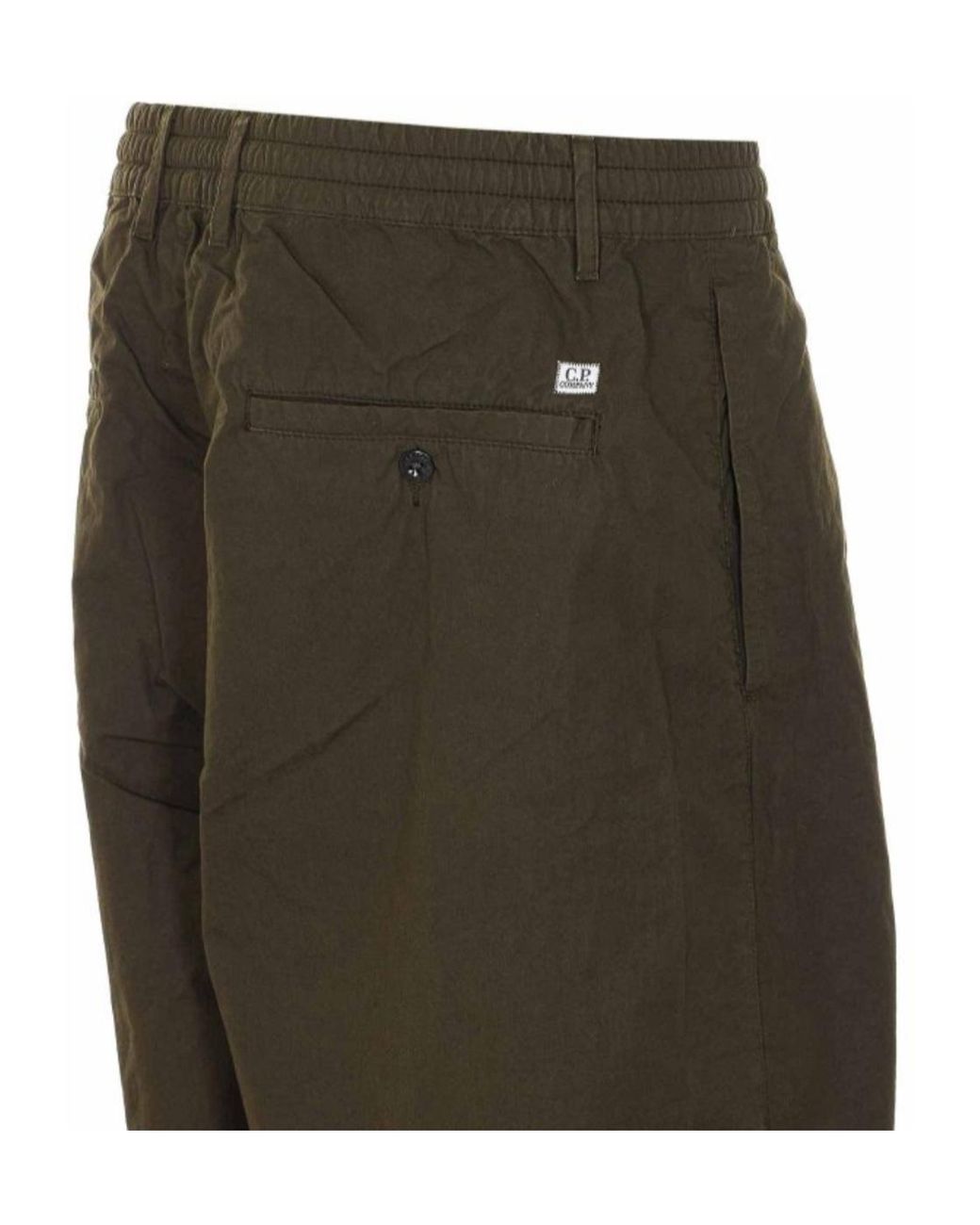 C P Company Green Wide-Leg Cargo Pants for men