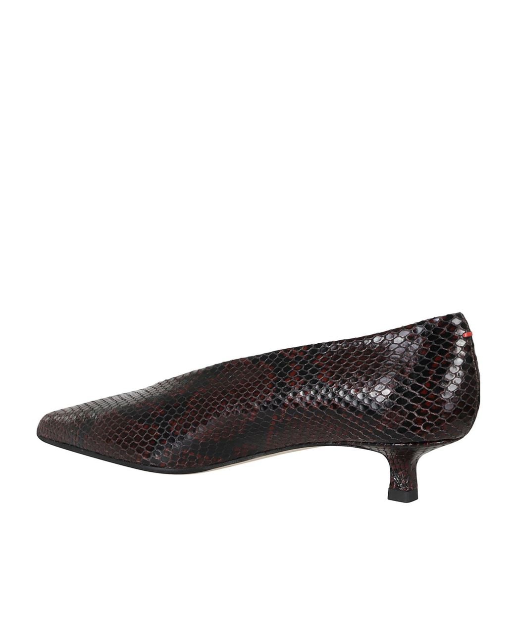 Aeyde Brown Pointed Kitten Heeled Pumps