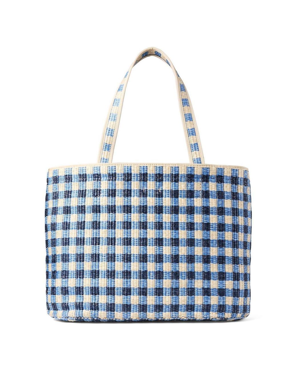 Jimmy Choo Blue Logo Embroidered Beach Tote Bag