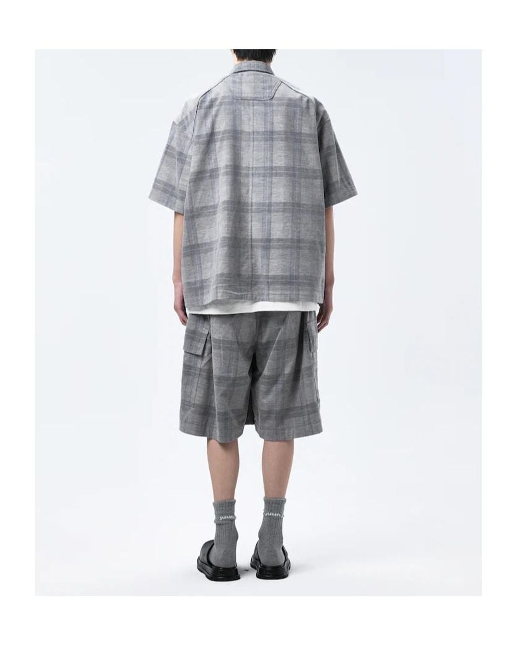 Juun.J Gray Plaid Shirt for men