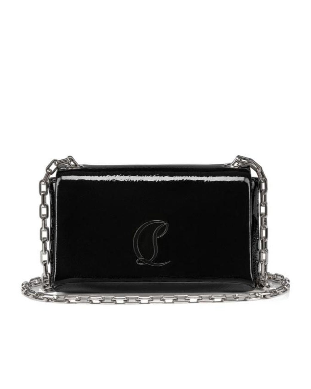 Christian Louboutin Black Loubi54 Foldover Top Crossbody Bag