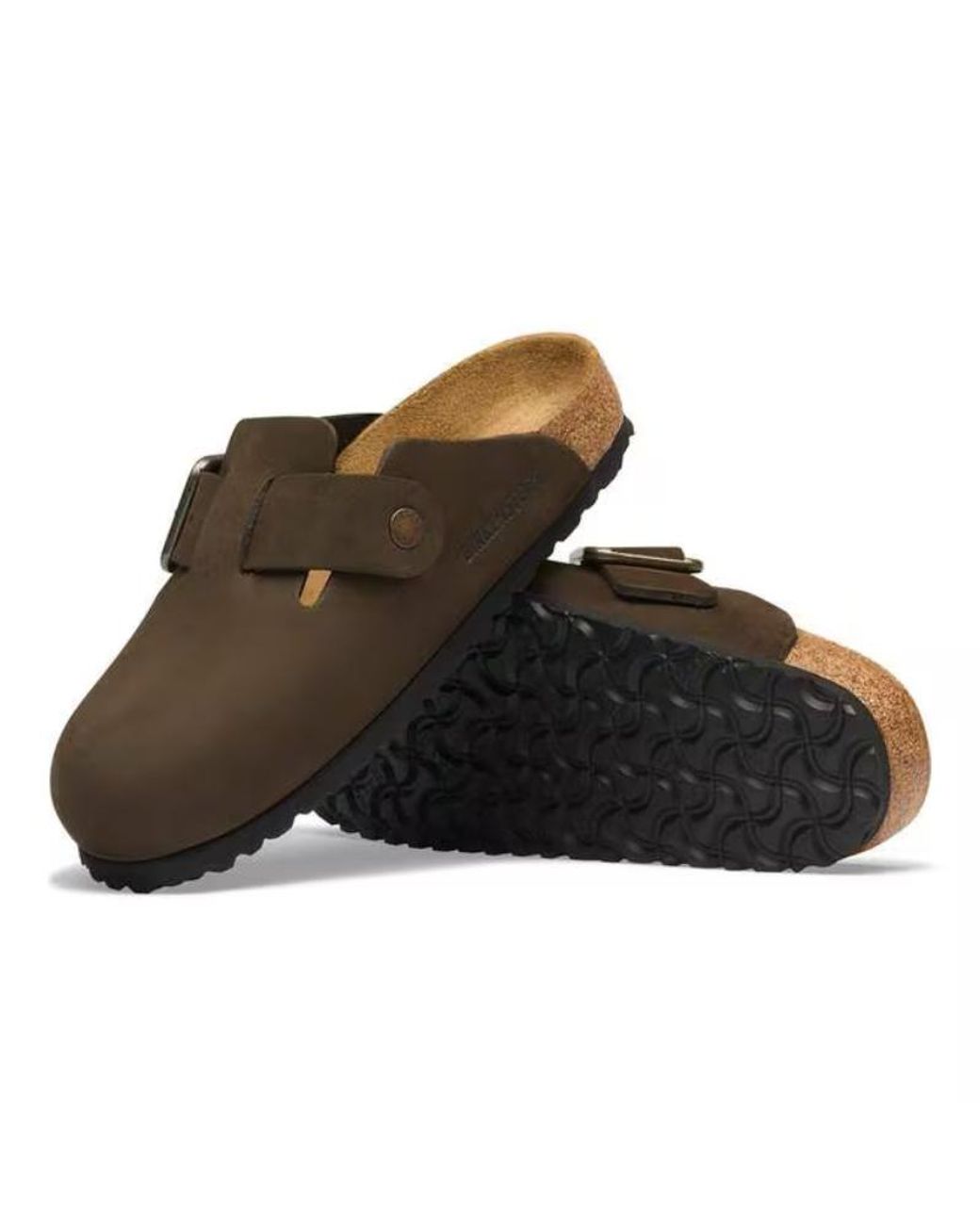 Birkenstock Brown Boston Buckled Clogs for men