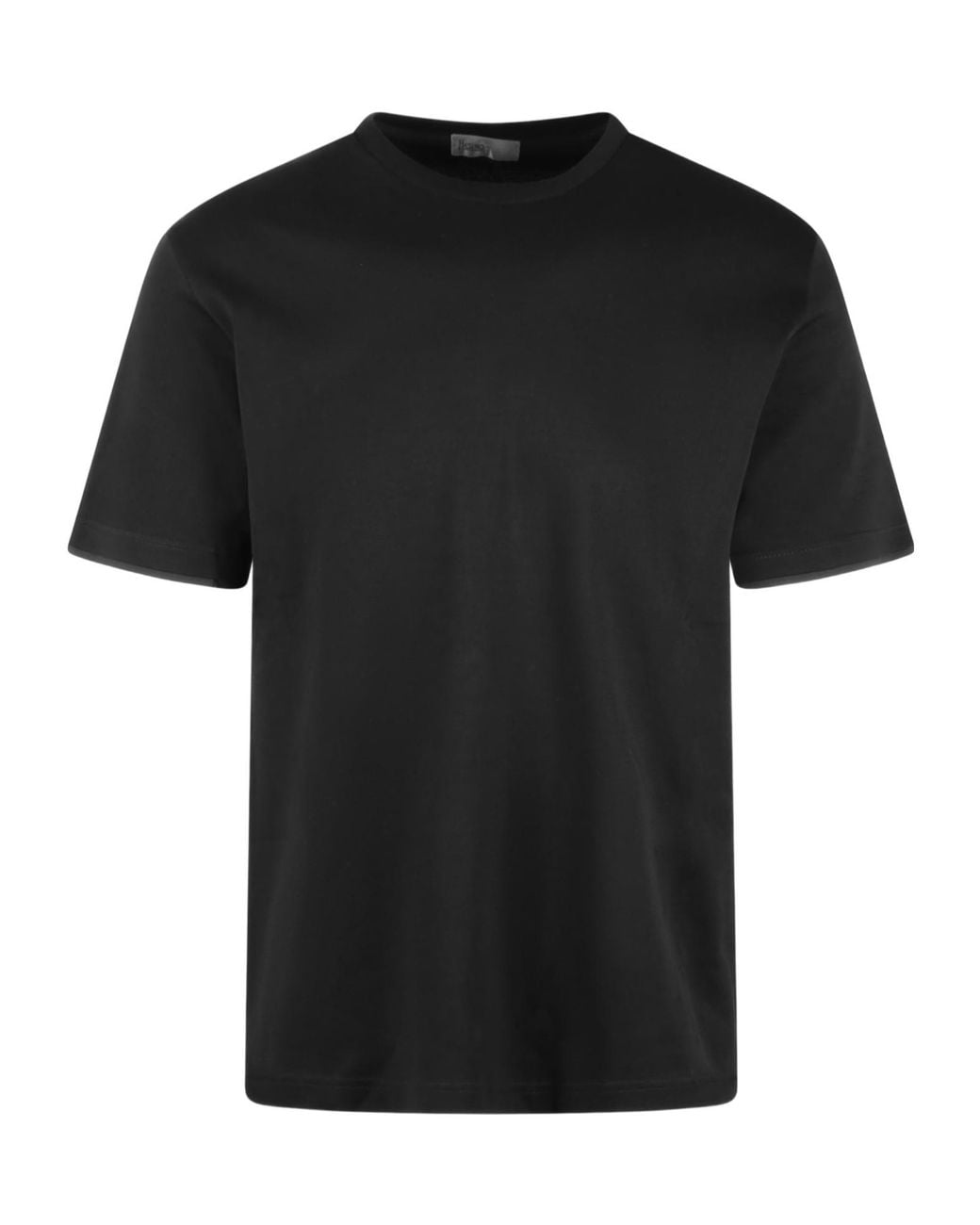 Herno Black Short-Sleeved Crewneck T-Shirt for men