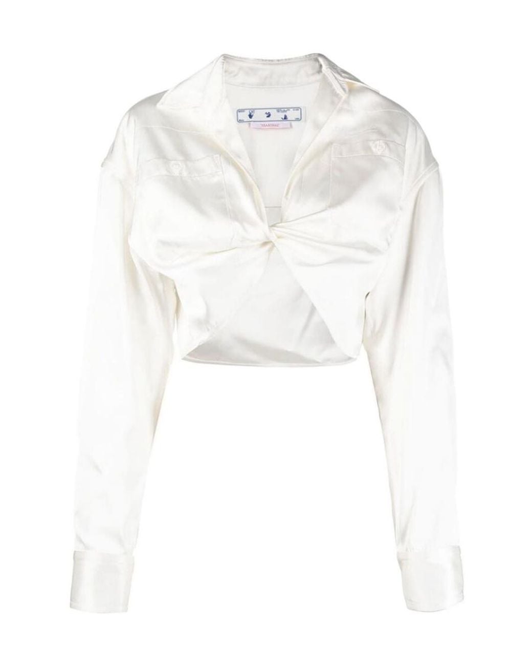 Off-White c/o Virgil Abloh White Long-Sleeved Cropped Top