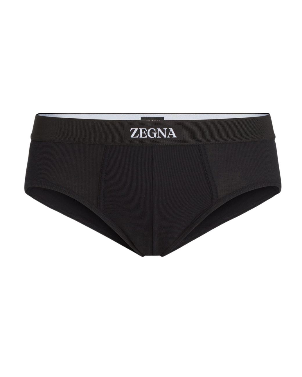 Zegna Black Logo Briefs for men