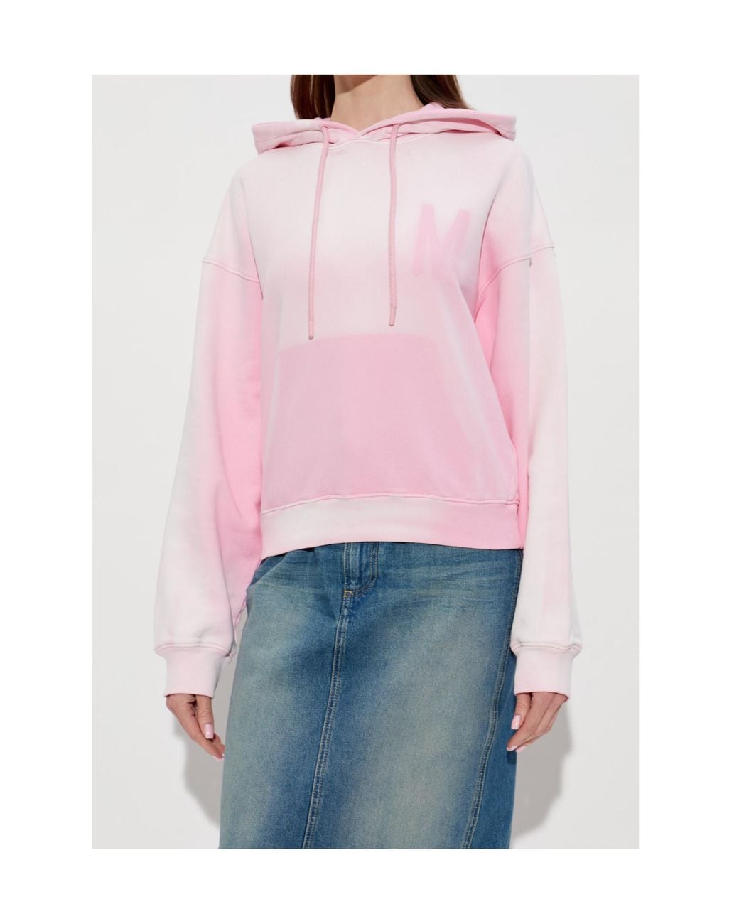 Moschino Pink Gradient Logo Hoodie