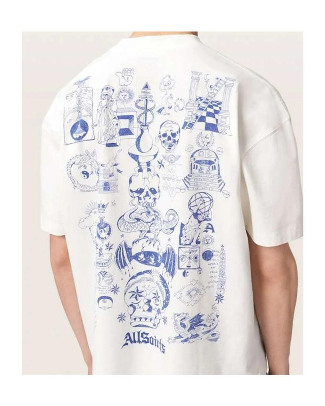 AllSaints White Short-Sleeved T-Shirt for men
