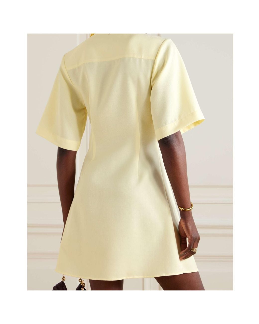 AMI Yellow Ami Short Sleeved Shirt Dress