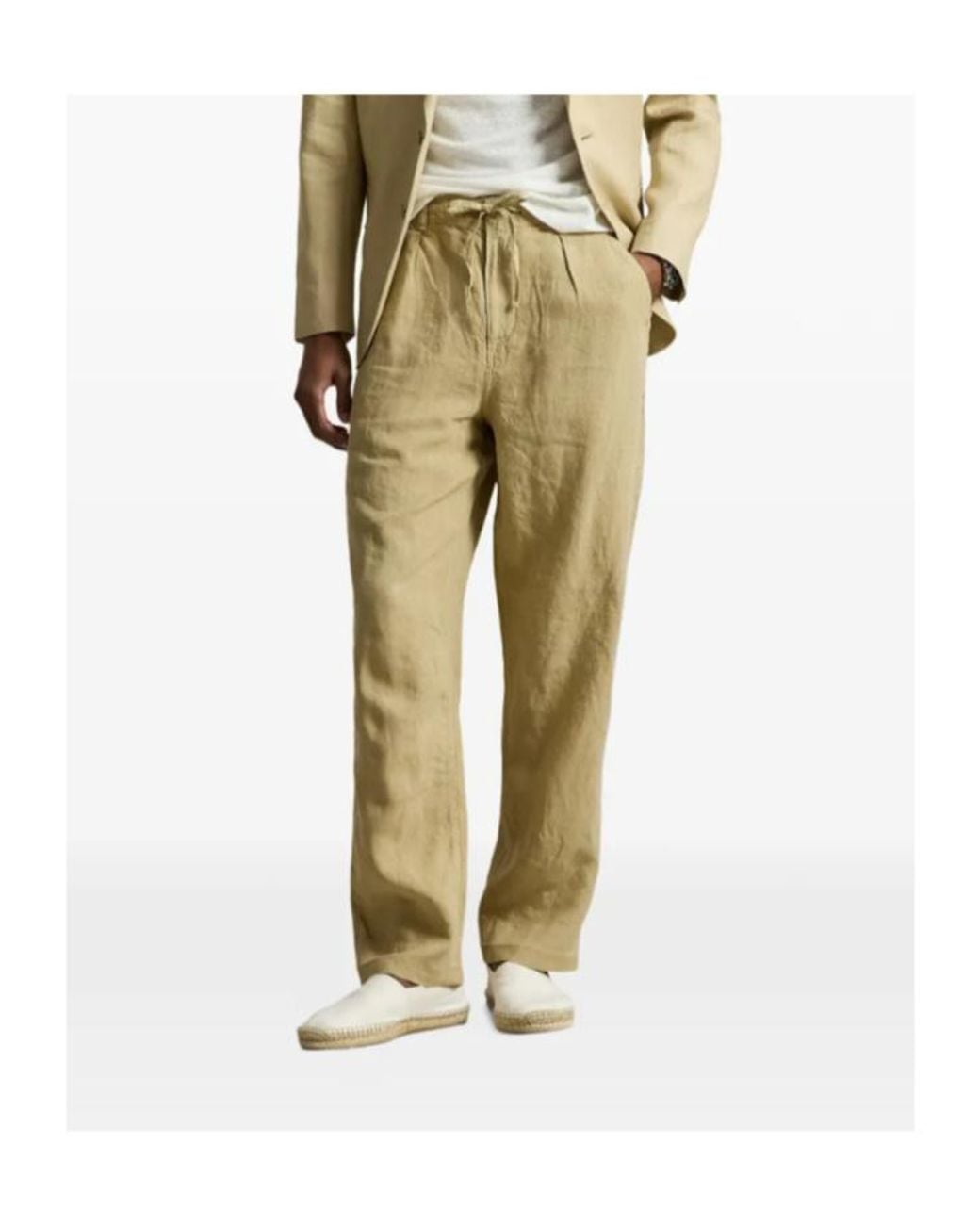 Polo Ralph Lauren Natural Rfltfeasyp Pleated Pants for men