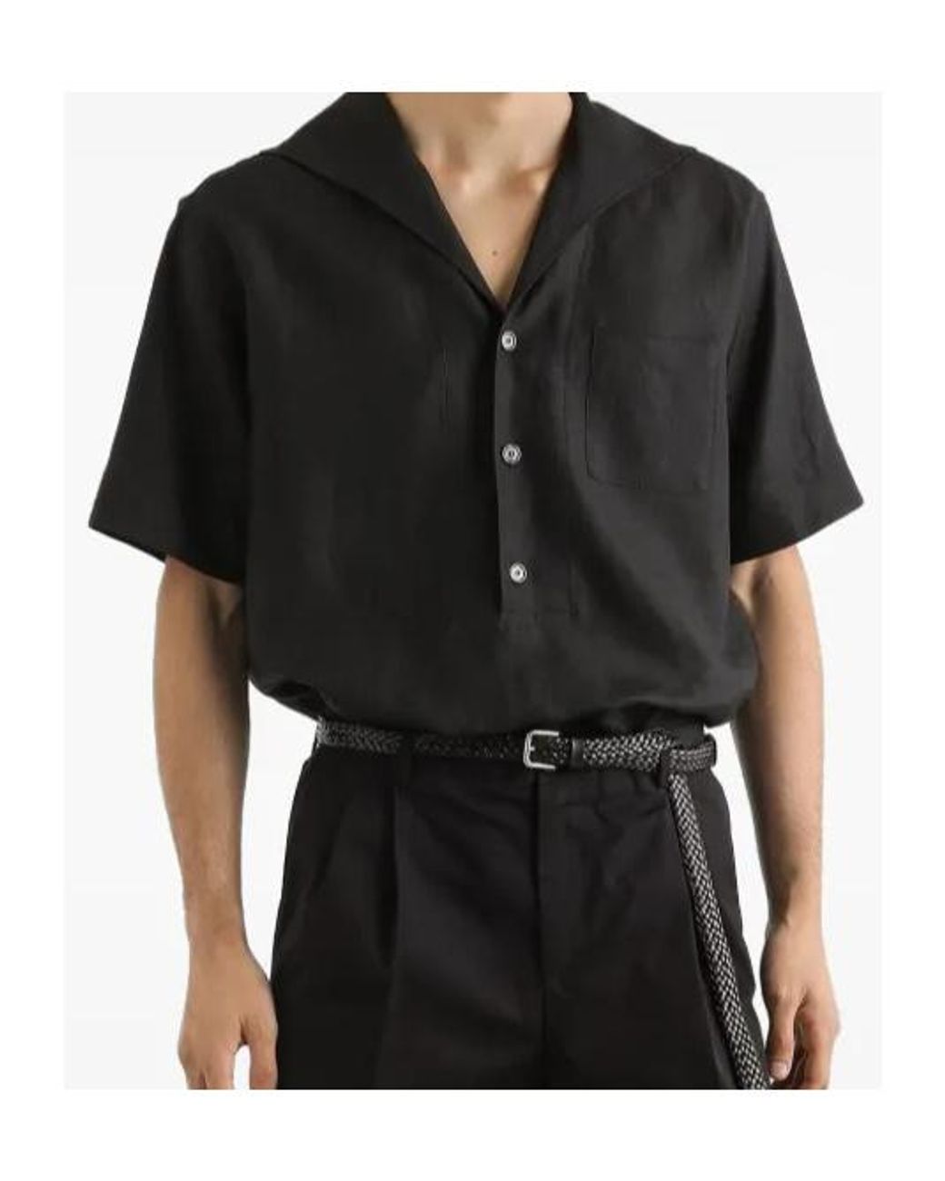 Dolce & Gabbana Black Short-Sleeved Polo Shirt for men