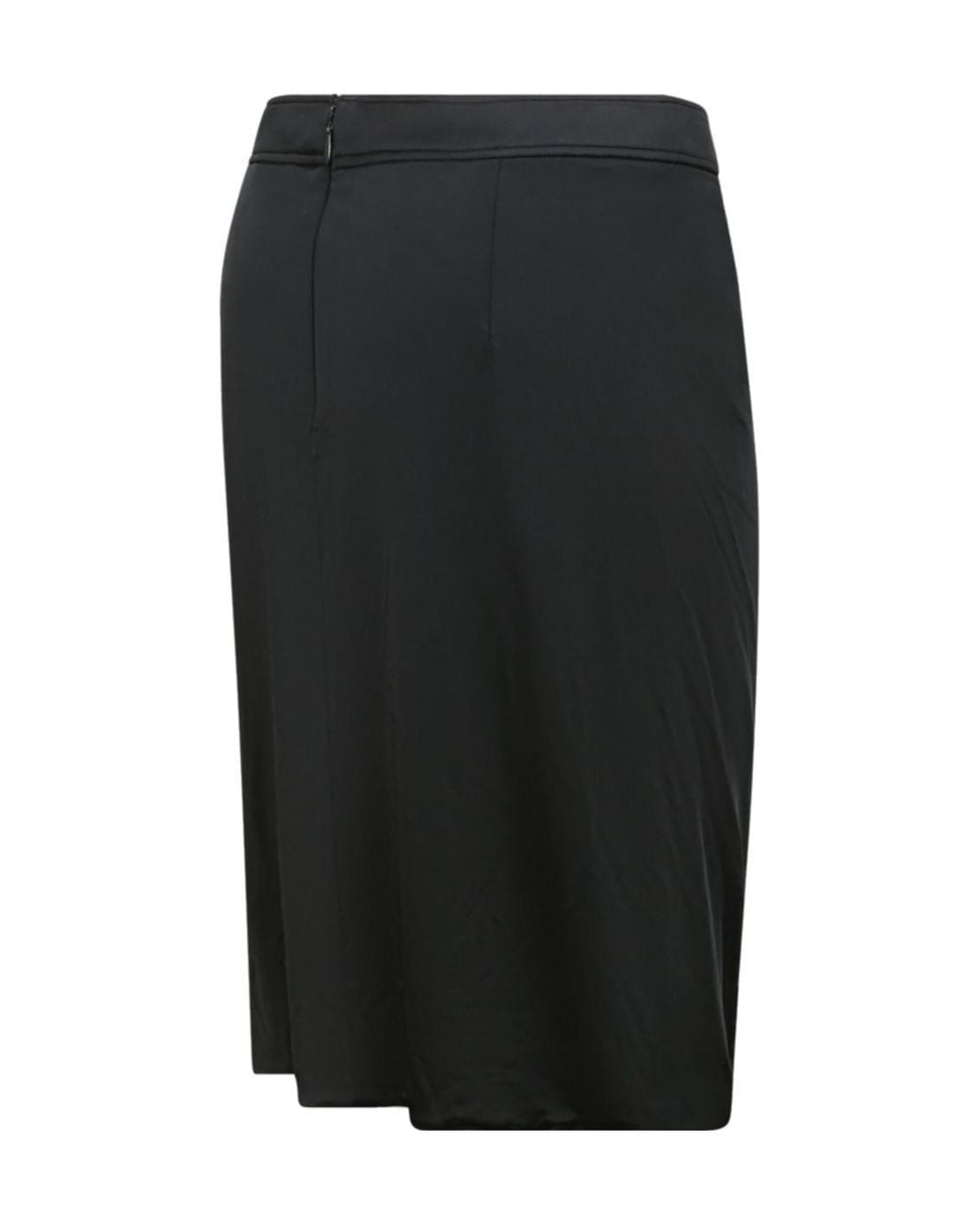 Tom Ford Black Lustrous Jersey Wrap Draped Skirt