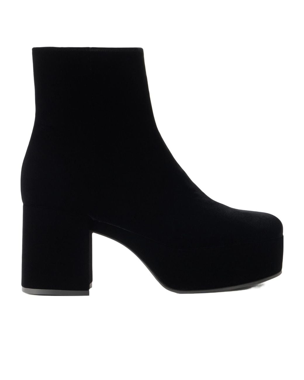 Gianvito Rossi Black Velvet Ankle Boots