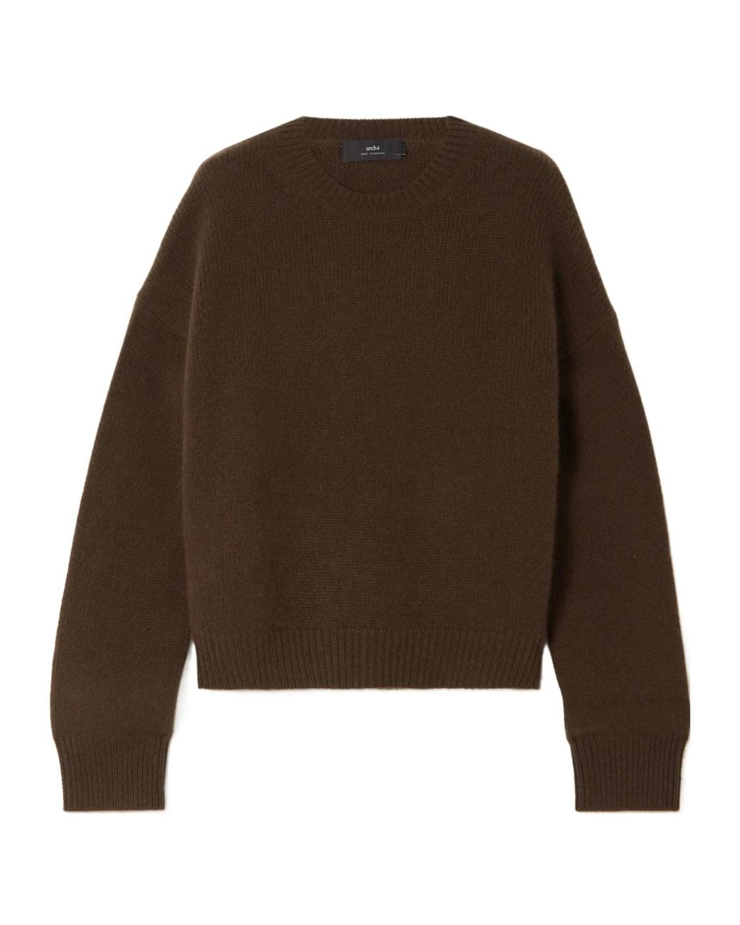 arch4 Brown Knitted Cashmere Sweater