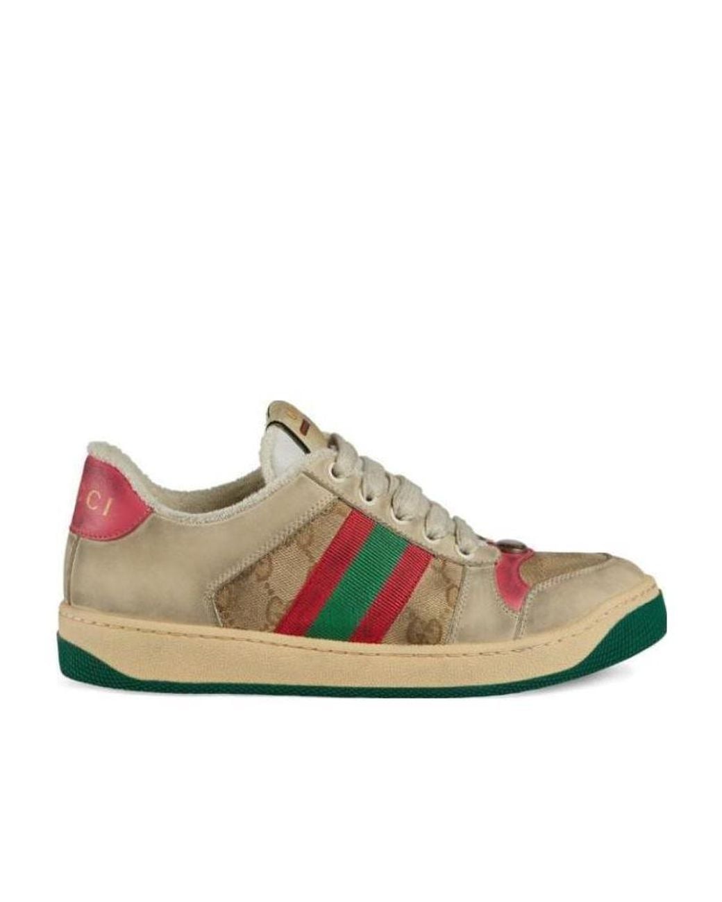 Gucci Green Round Toe Sneakers
