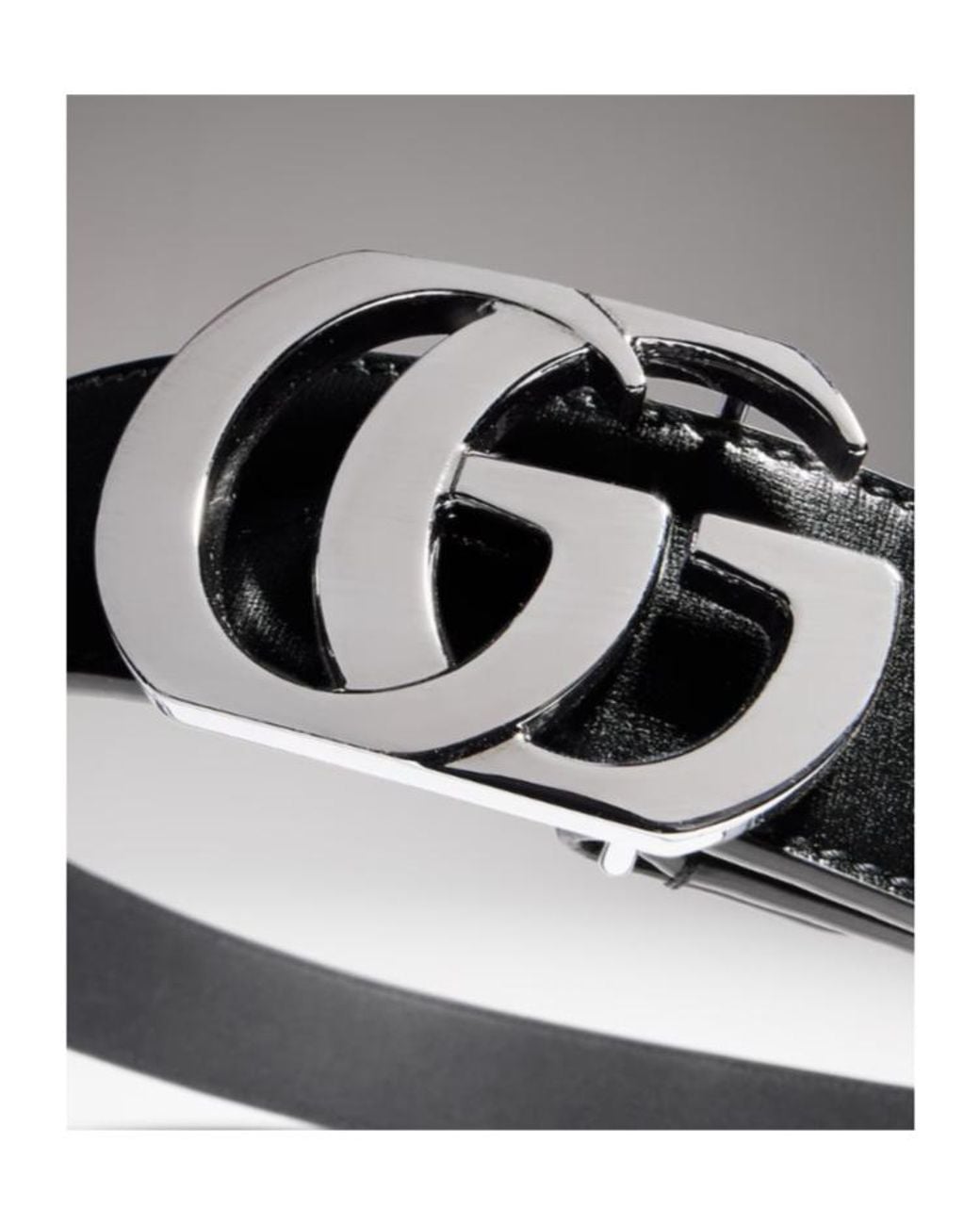 Gucci White Gg Marmont Logo Buckle Belt for men