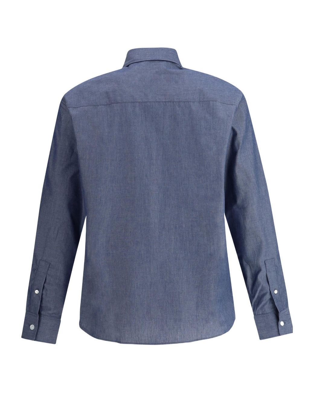 Maison Kitsuné Blue Maison Kitsuné Fox Head Patch Buttoned Shirt for men