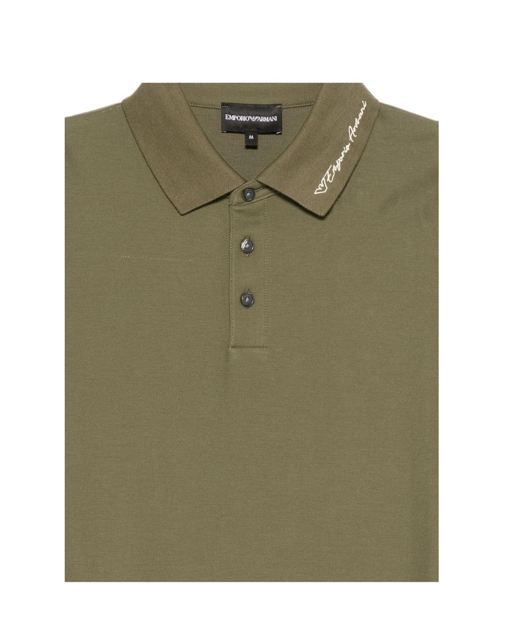 Emporio Armani Green Short-Sleeved Polo Shirt for men