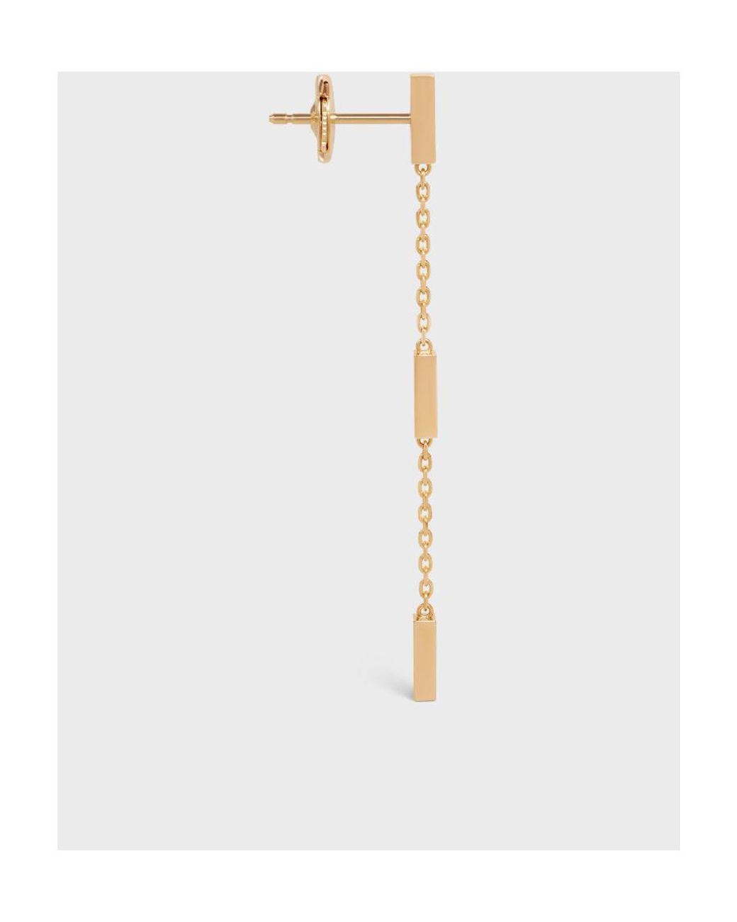Céline White Line Triple Earring