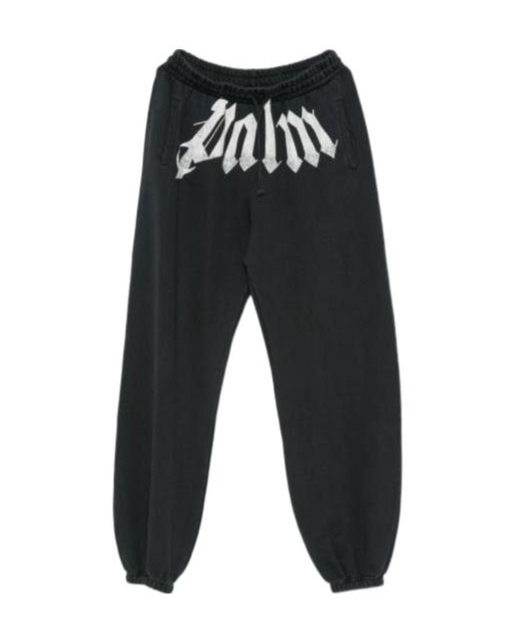 Palm Angels Black Drawstring Casual Pants for men