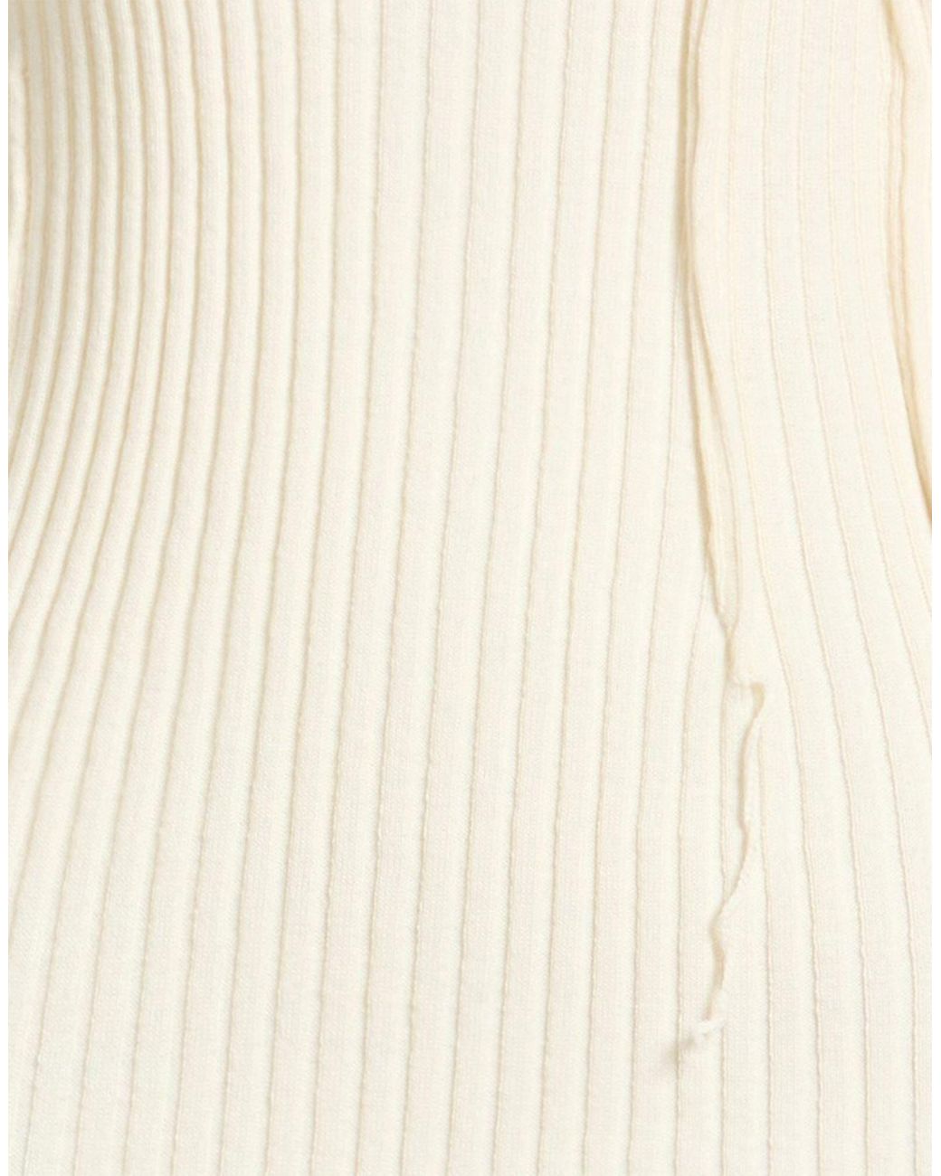 MM6 by Maison Margiela Natural Solid Color Knitted Top
