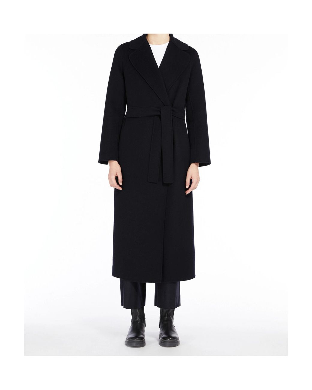 Max Mara Black 'S Poldo Belted Long Coat