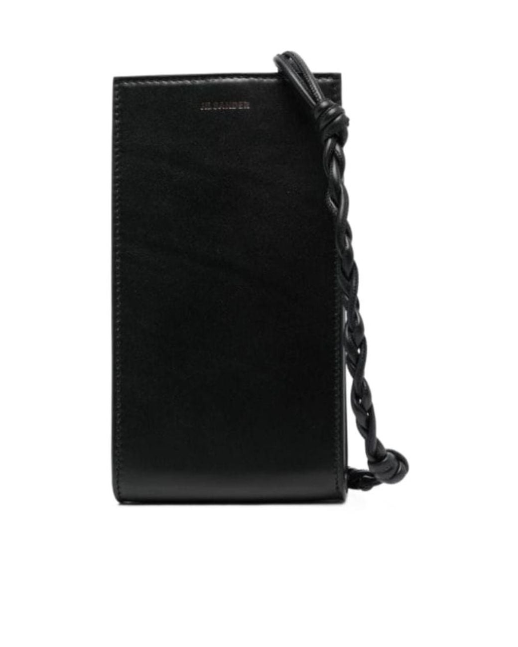 Jil Sander Black Logo Detailed Tangle Shoulder Bag