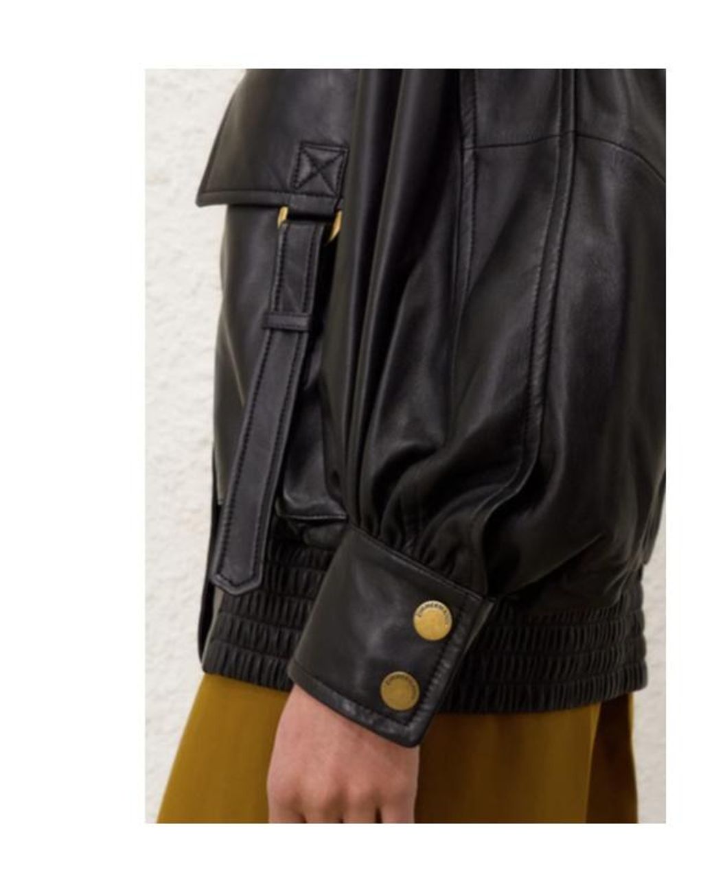 Zimmermann Black Valiant Leather Bomber Jacket
