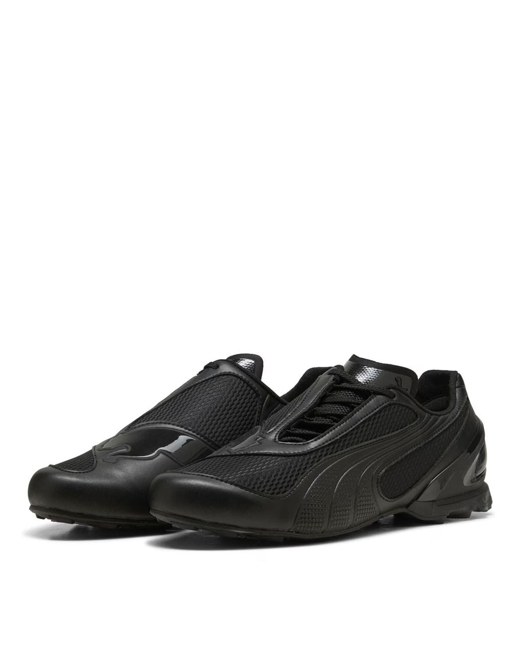 PUMA Black Lace-Up Low-Top Sneakers