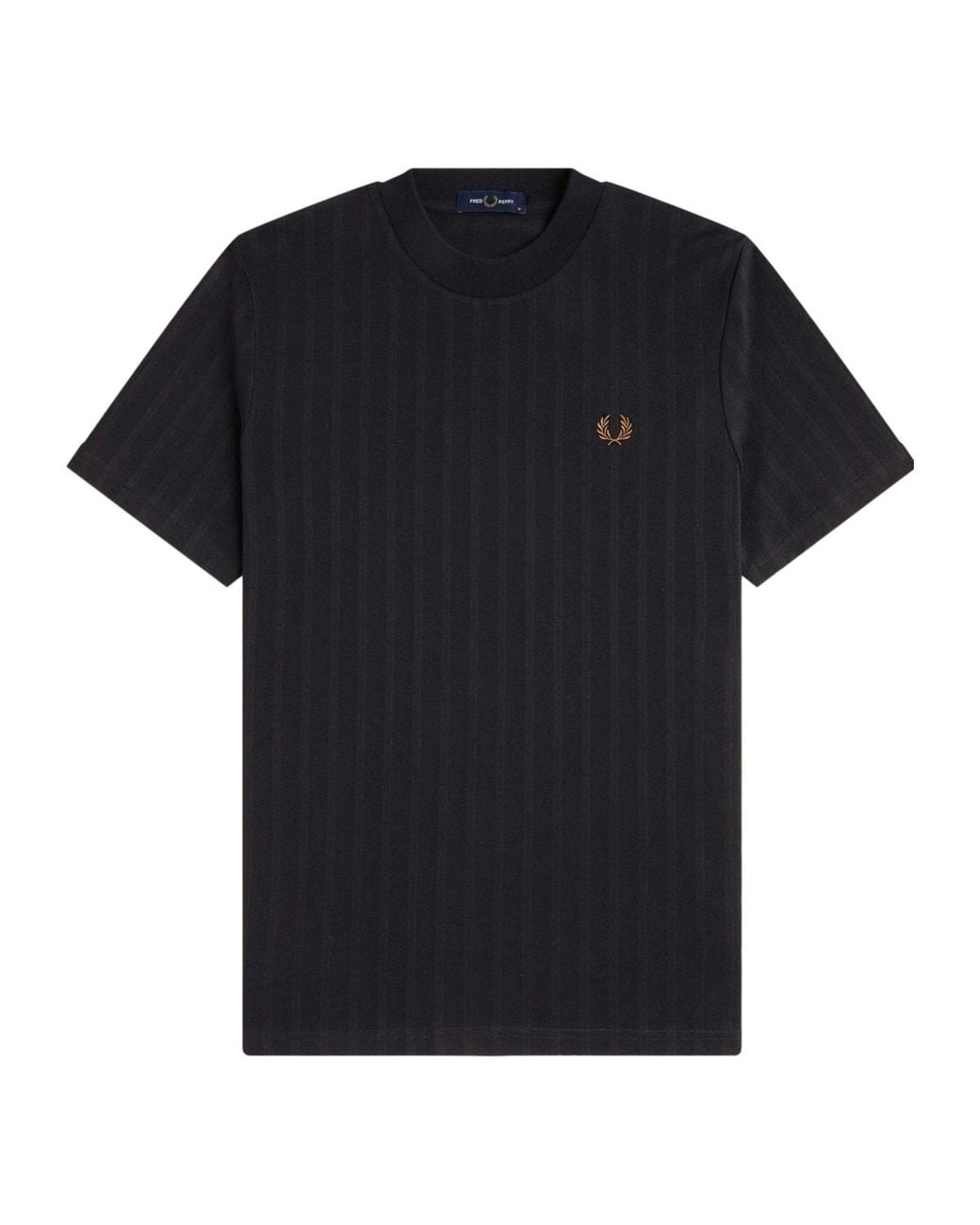 Fred Perry Black Crew-Neckline T-Shirt for men