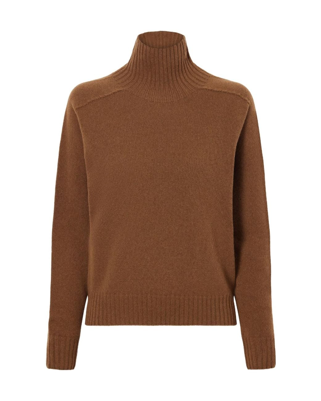 Kallmeyer Brown Cashmere-Blend Turtleneck Sweater