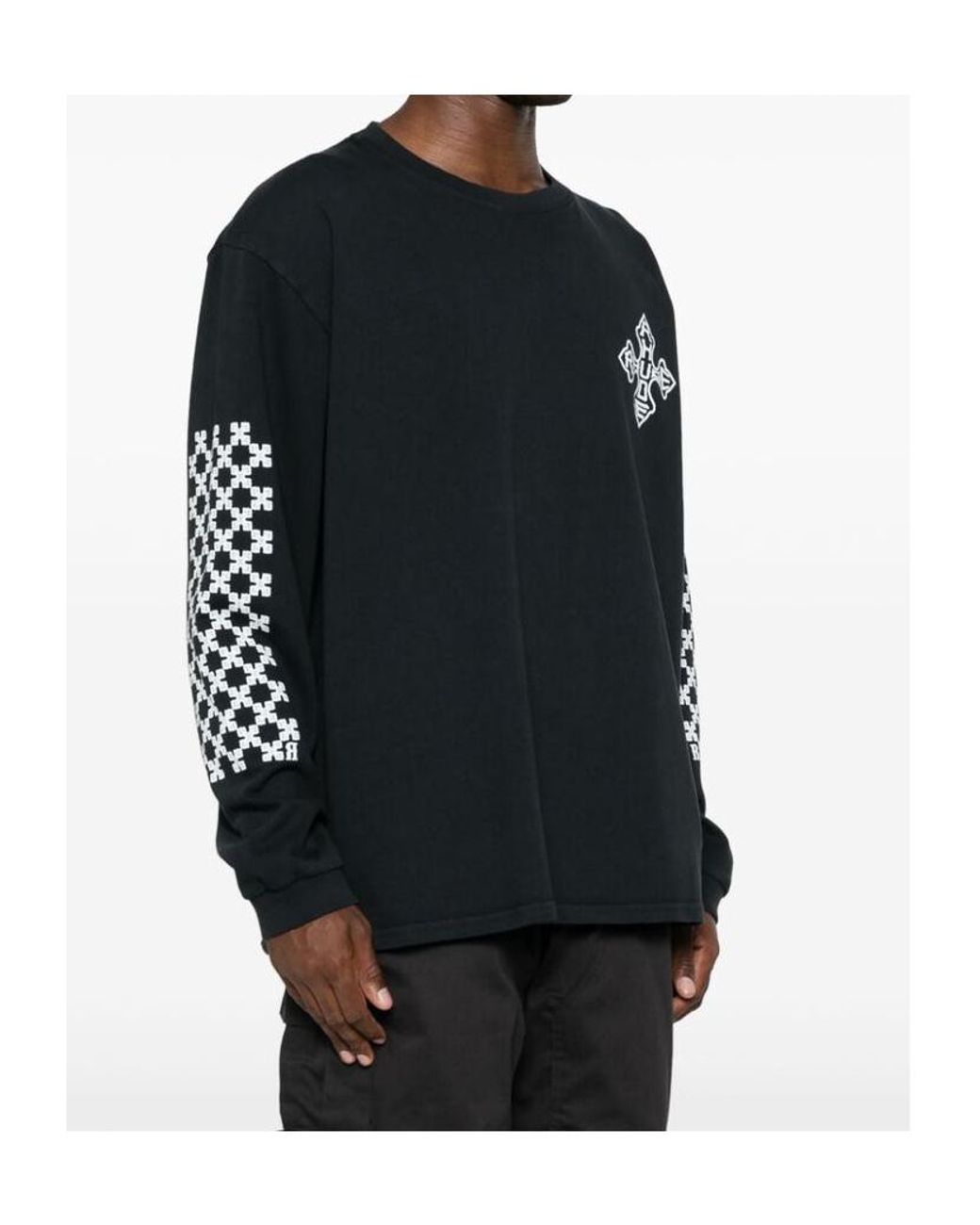 Rhude Black Long-Sleeved T-Shirt for men