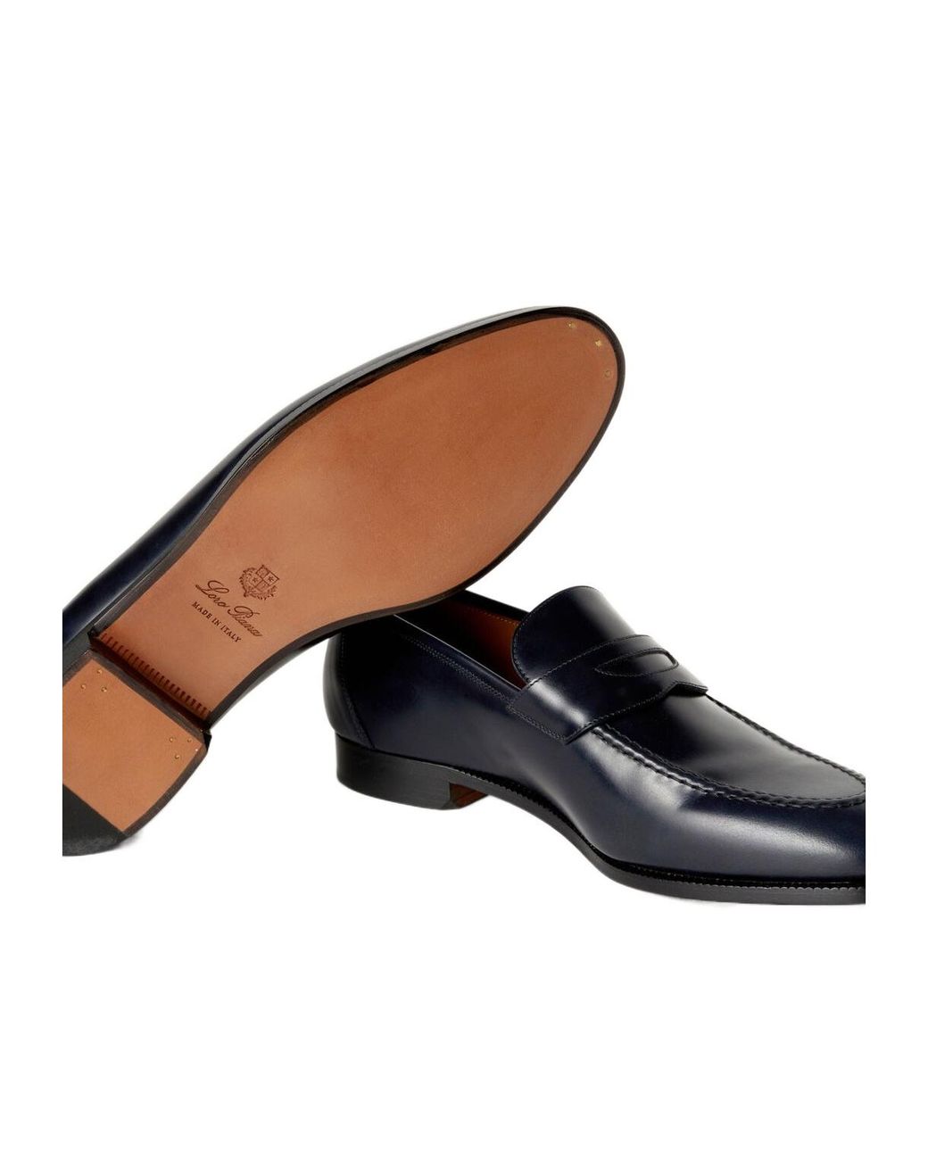Loro Piana Black Sergio Flat Loafers for men