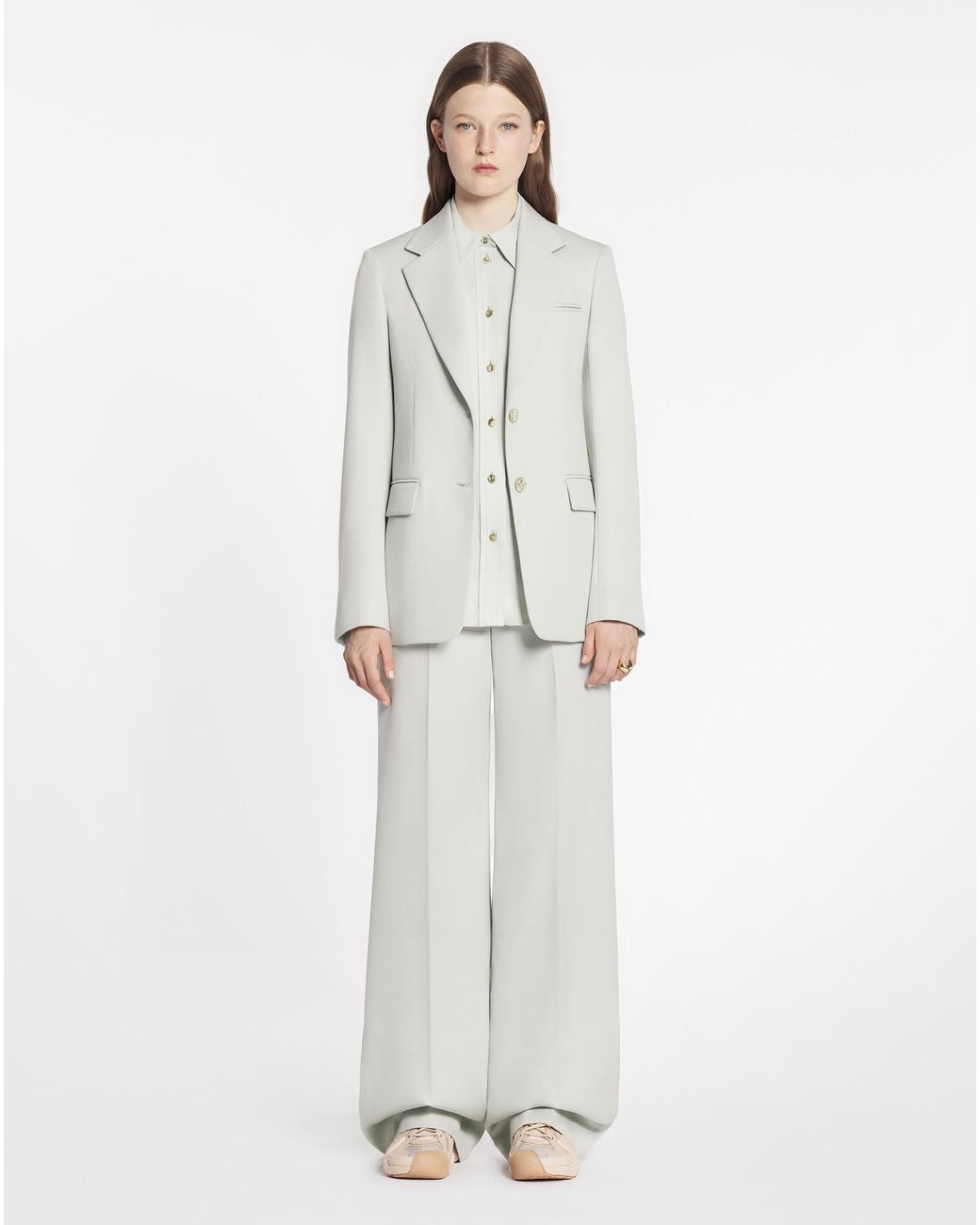 Lanvin Gray Single-Breasted Long-Sleeved Blazer