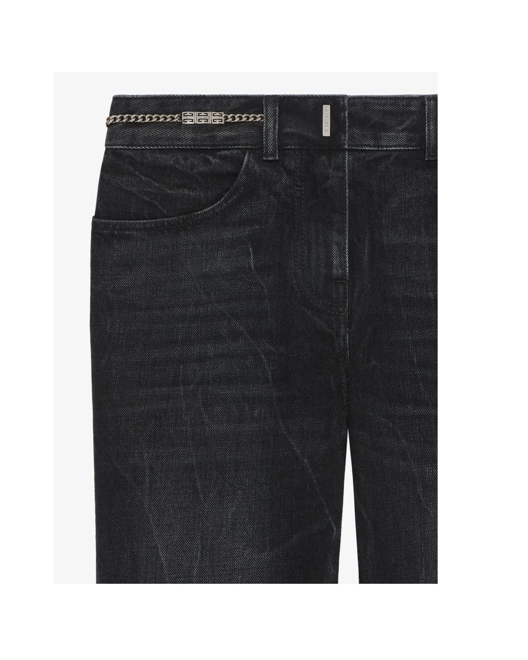 Givenchy Black Chain Detailed Bootcut Jeans