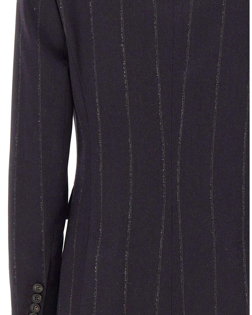 Eleventy Blue Pinstripe Double-Breasted Blazer
