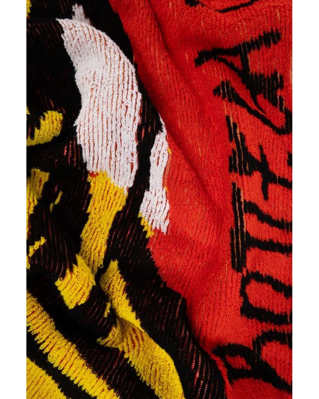 Bottega Veneta Red Patterned Towel for men