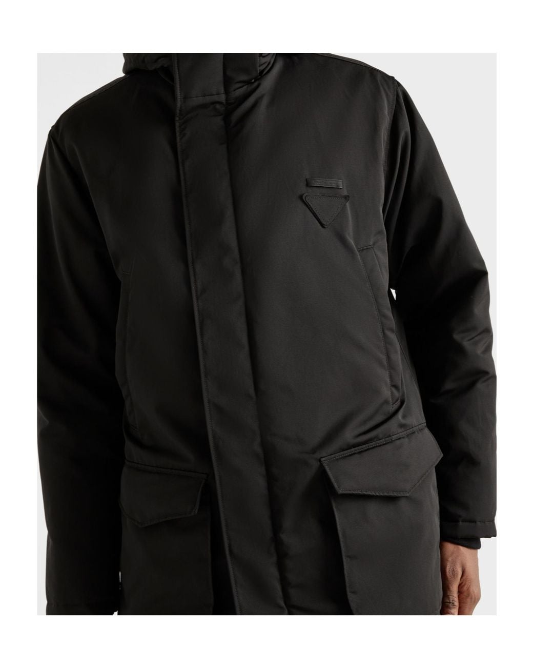 Prada Black Medium-Weight Technical Fabric Down Jacket for men