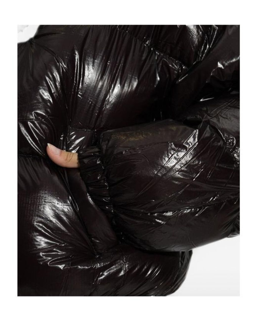 DIESEL Black W Arrior Cropped Puffer Down Jacket